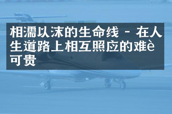 相濡以沫的生命线 - 在人生道路上相互照应的难能可贵