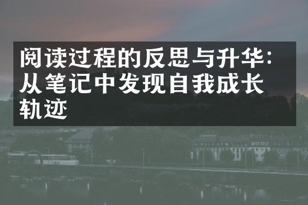 阅读过程的反思与升华：从笔记中发现自我成长的轨迹