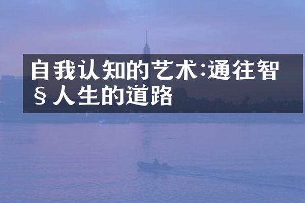 自我认知的艺术:通往智慧人生的道路