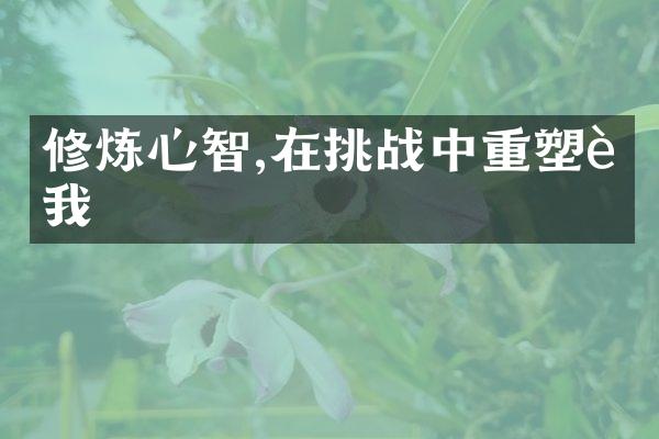 修炼心智,在挑战中重塑自我