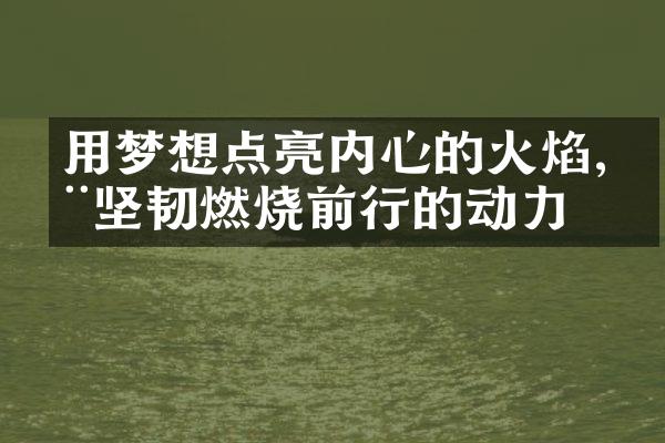 用梦想点亮内心的火焰,用坚韧燃烧前行的动力