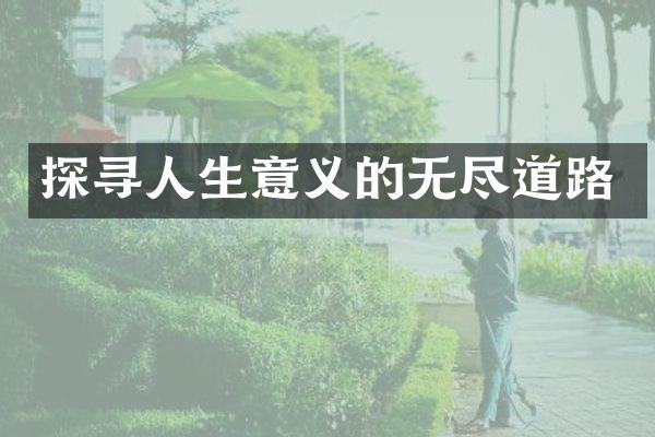 探寻人生意义的无尽道路