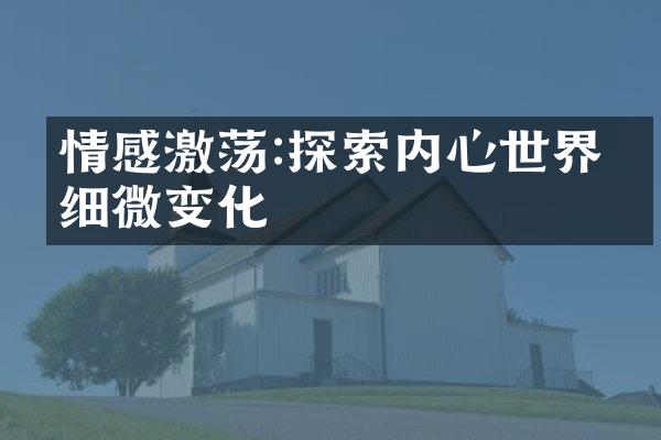 情感激荡:探索内心世界的细微变化