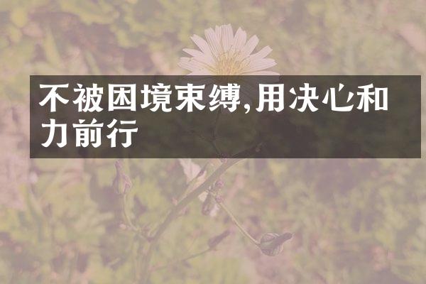 不被困境束缚,用决心和毅力前行