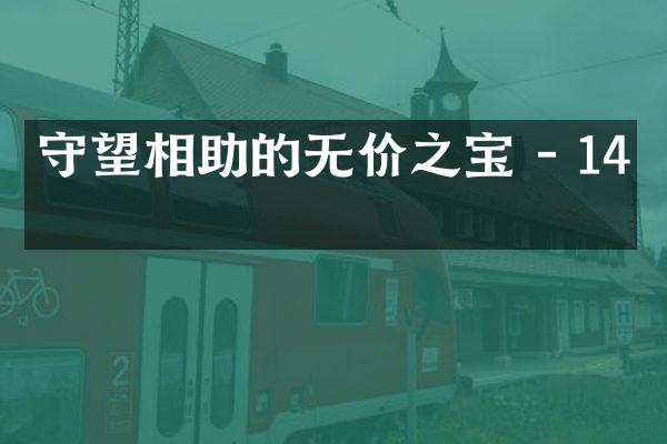 守望相助的无价之宝 - 14字