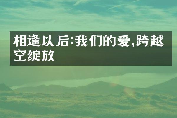 相逢以后:我们的爱,跨越时空绽放