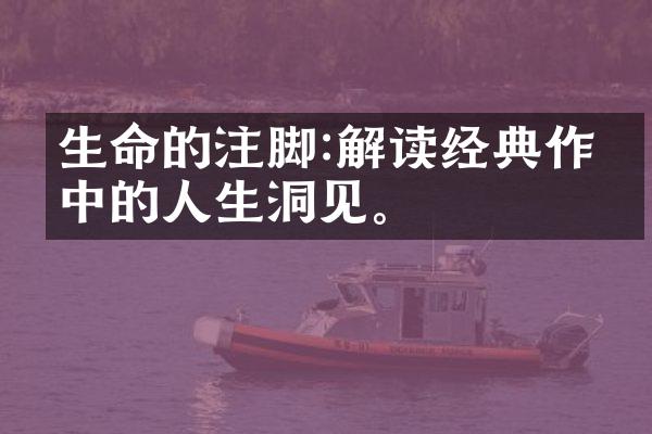 生命的注脚:解读经典作品中的人生洞见。
