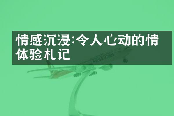 情感沉浸:令人心动的情感体验札记