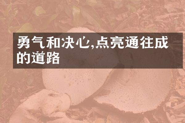 勇气和决心,点亮通往成功的道路