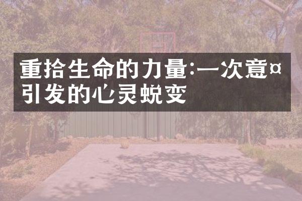 重拾生命的力量:一次意外引发的心灵蜕变