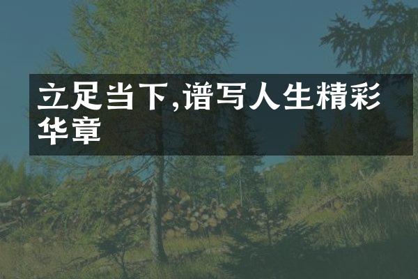 立足当下,谱写人生精彩的华章
