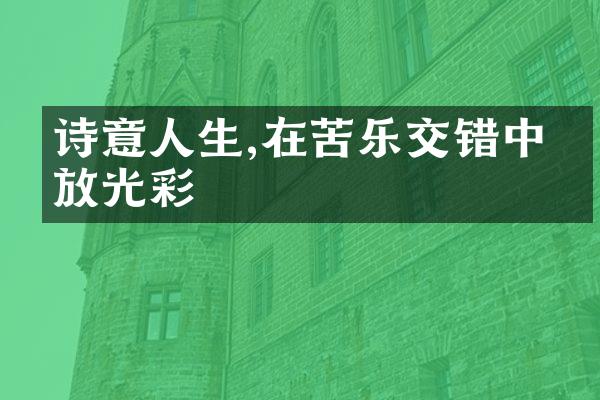 诗意人生,在苦乐交错中绽放光彩