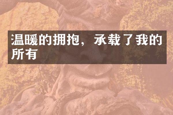 温暖的拥抱，承载了我的所有