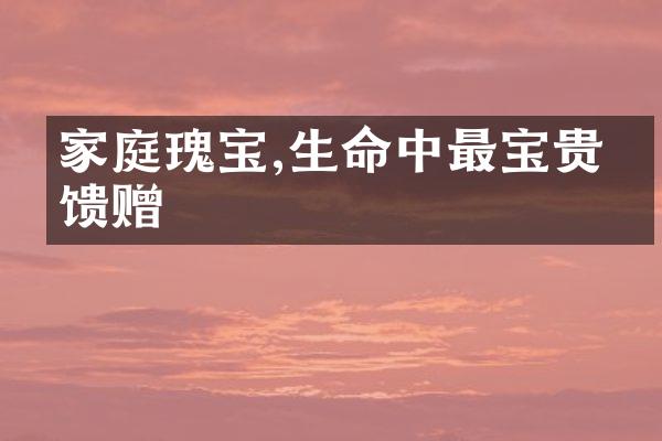 家庭瑰宝,生命中最宝贵的馈赠