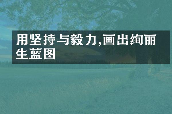 用坚持与毅力,画出绚丽人生蓝图
