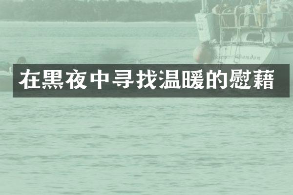 在黑夜中寻找温暖的慰藉