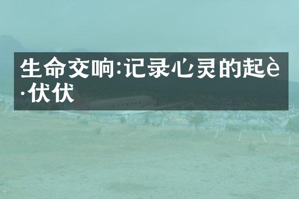 生命交响:记录心灵的起起伏伏