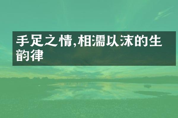手足之情,相濡以沫的生命韵律