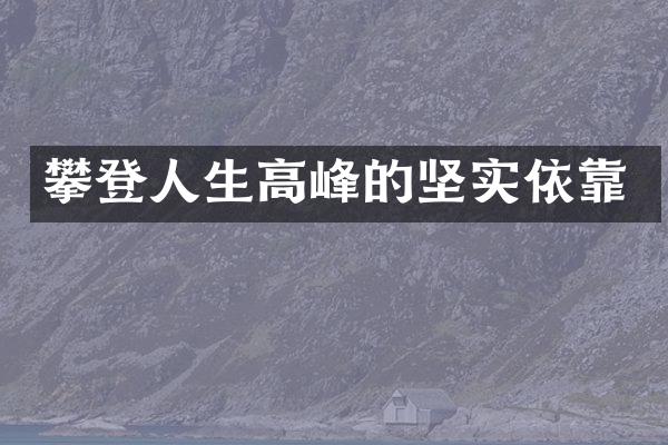 攀登人生高峰的坚实依靠