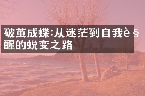 破茧成蝶:从迷茫到自我觉醒的蜕变之路