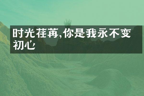 时光荏苒,你是我永不变的初心