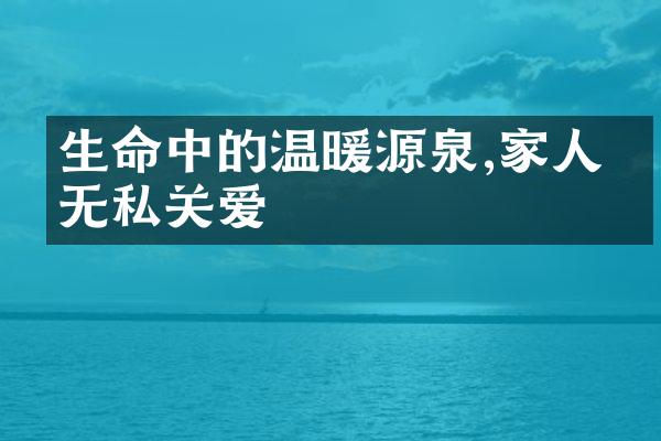 生命中的温暖源泉,家人的无私关爱