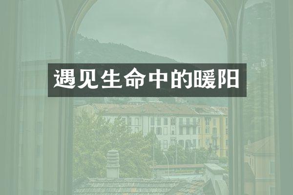 遇见生命中的暖阳