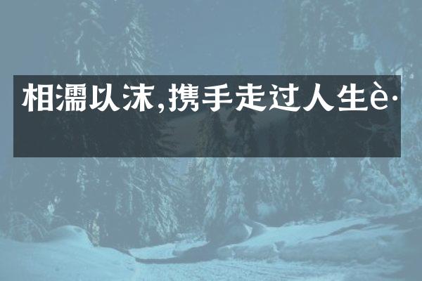 相濡以沫,携手走过人生路