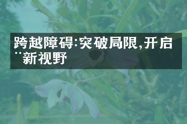 跨越障碍:突破限,开启全新视野