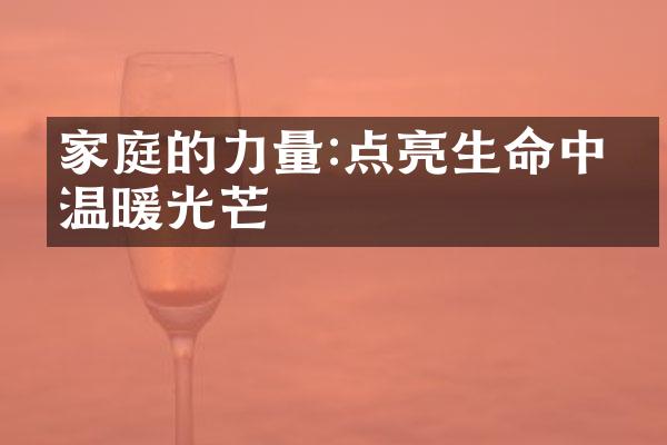 家庭的力量:点亮生命中的温暖光芒