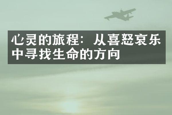 心灵的旅程：从喜怒哀乐中寻找生命的方向