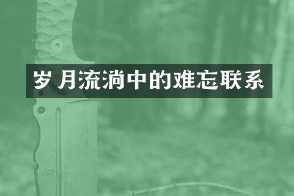 岁月流淌中的难忘联系