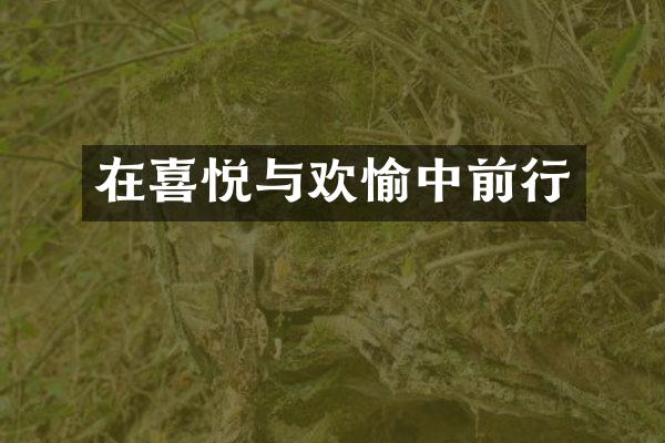 在喜悦与欢愉中前行