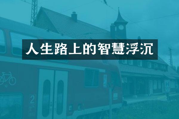 人生路上的智慧浮沉