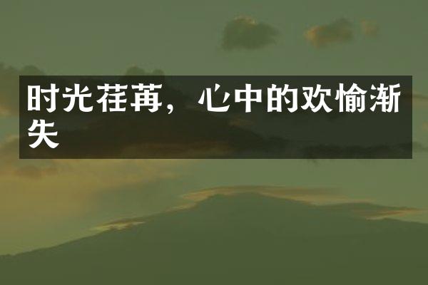 时光荏苒，心中的欢愉渐失