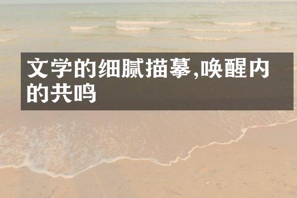 文学的细腻描摹,唤醒内心的共鸣