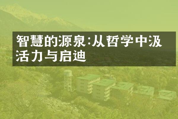 智慧的源泉:从哲学中汲取活力与启迪
