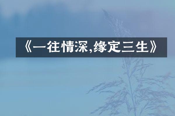 《一往情深,缘定三生》