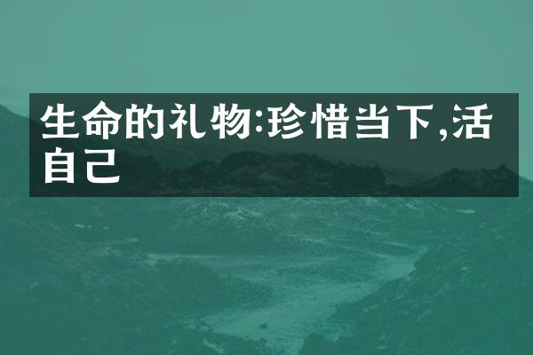 生命的礼物:珍惜当下,活出自己