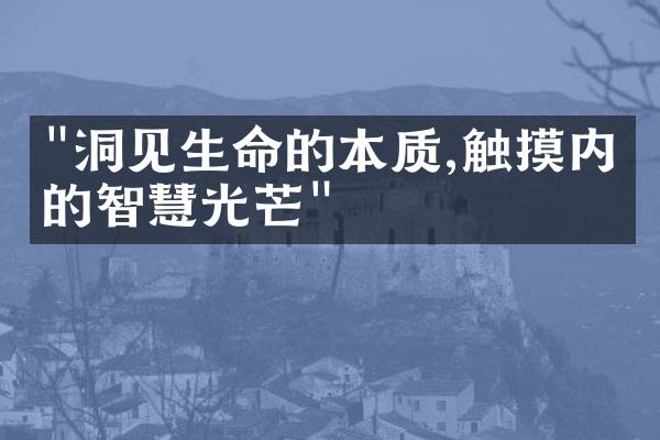 "洞见生命的本质,触摸内心的智慧光芒"