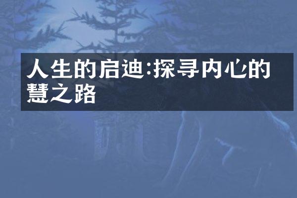 人生的启迪:探寻内心的智慧之路