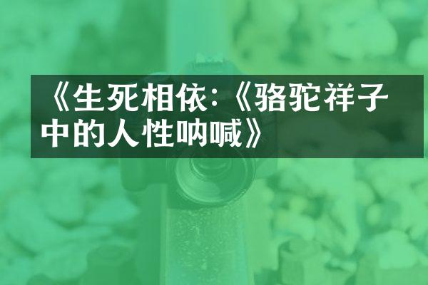 《生死相依:《骆驼祥子》中的人性呐喊》