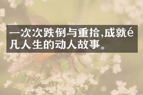 一次次跌倒与重拾,成就非凡人生的动人故事。