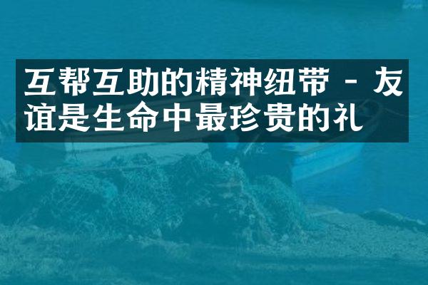 互帮互助的精神纽带 - 友谊是生命中最珍贵的礼物