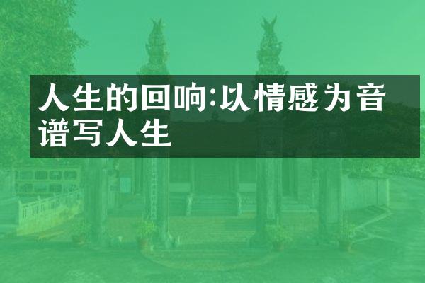 人生的回响:以情感为音符谱写人生