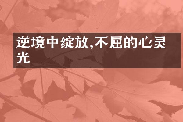 逆境中绽放,不屈的心灵之光