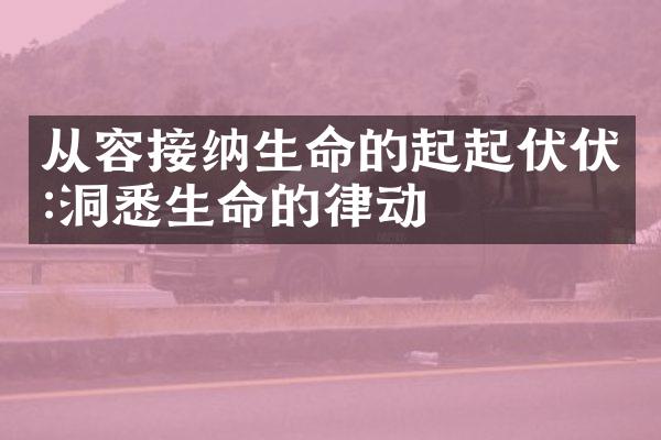 从容接纳生命的起起伏伏:洞悉生命的律动