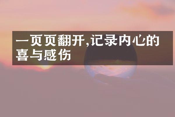 一页页翻开,记录内心的欢喜与感伤