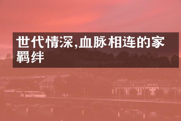 世代情深,血脉相连的家族羁绊