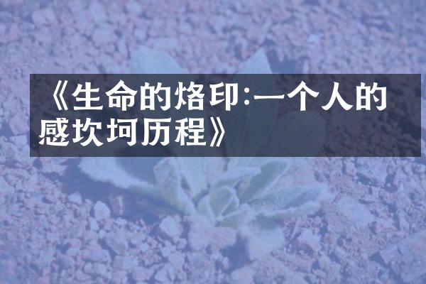 《生命的烙印:一个人的情感坎坷》